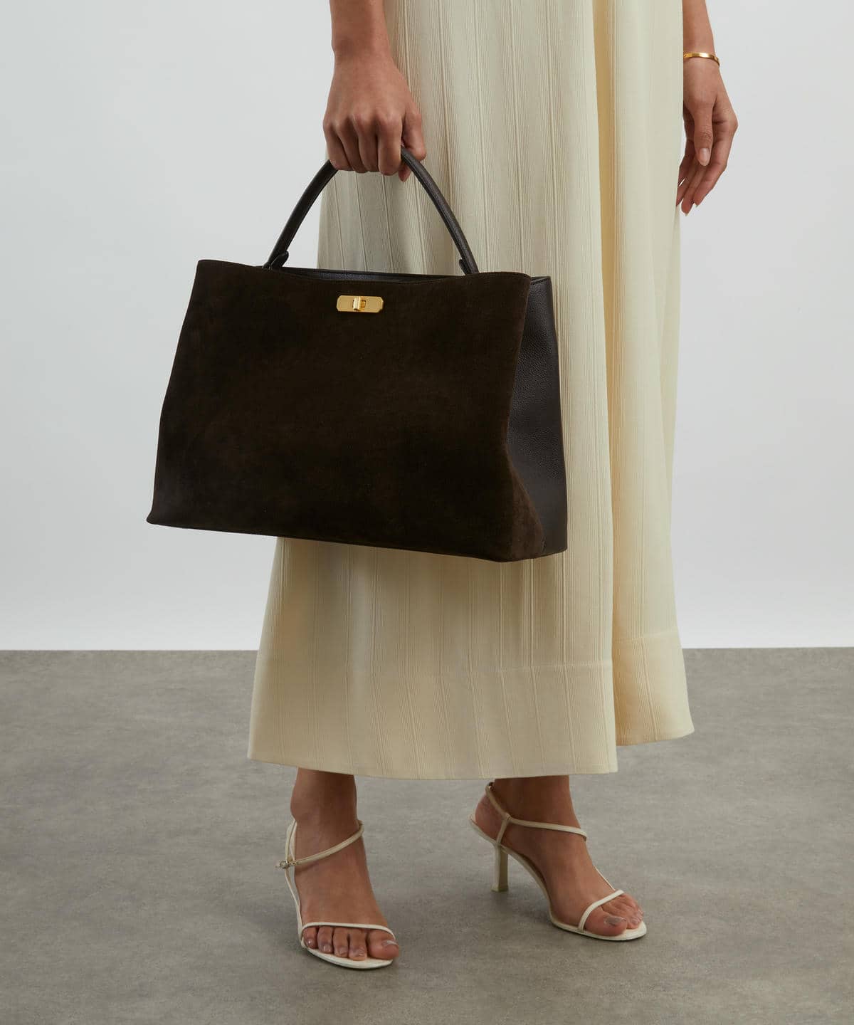 バーリントン スエード トップハンドル バッグ