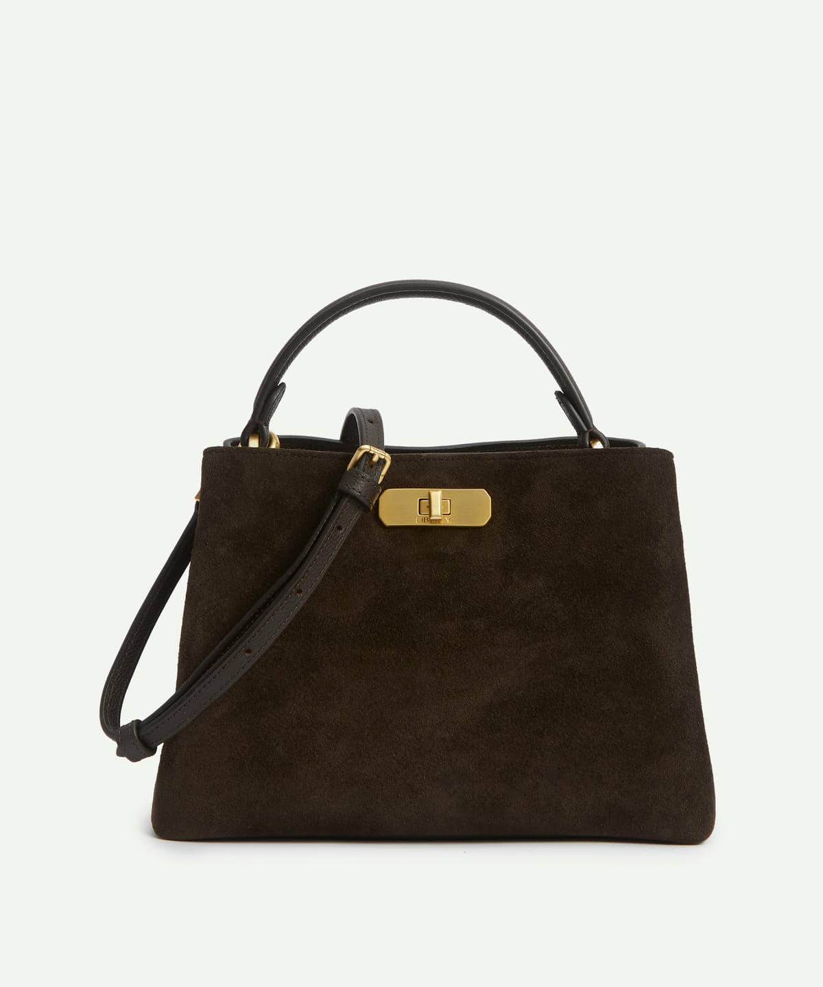 バーリントン スエード ミニ トップハンドルバッグ