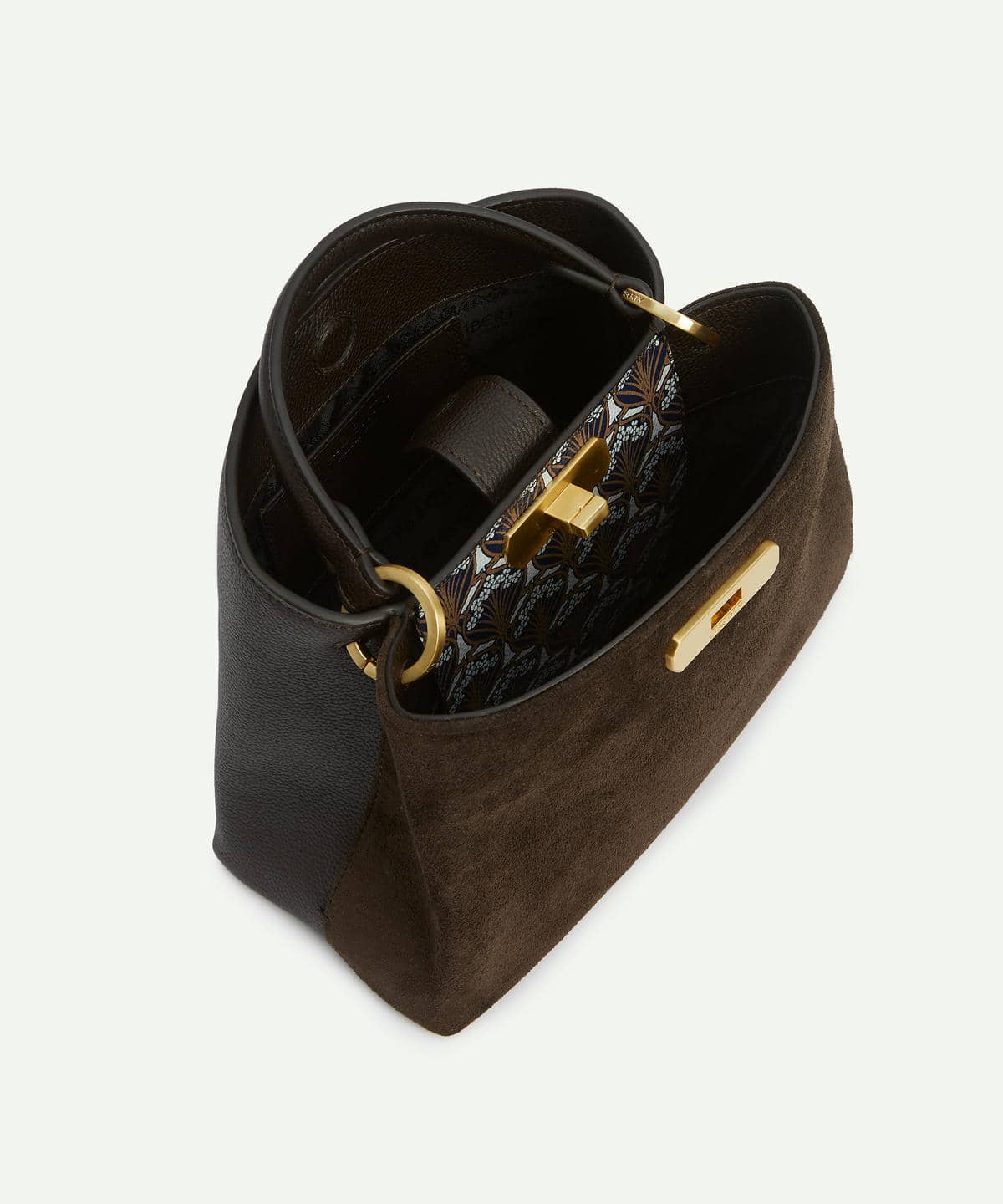 バーリントン スエード ミニ トップハンドルバッグ