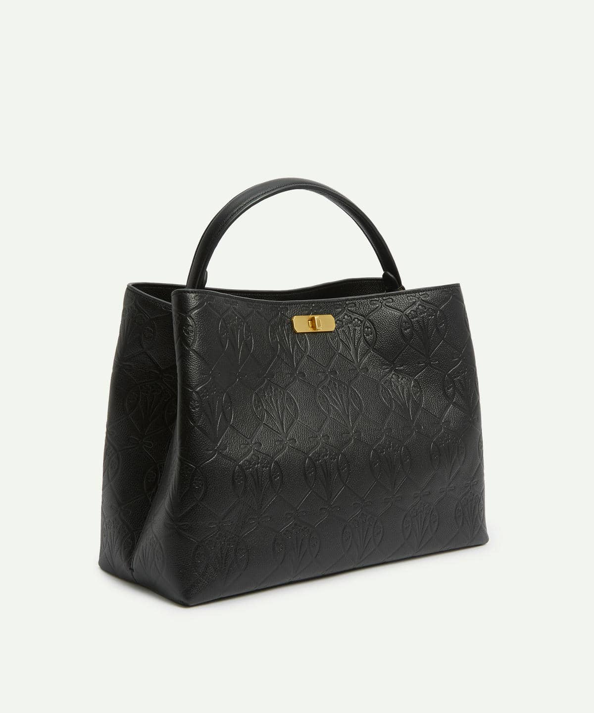 アイフィス エンボスド レザー トップハンドルバッグ