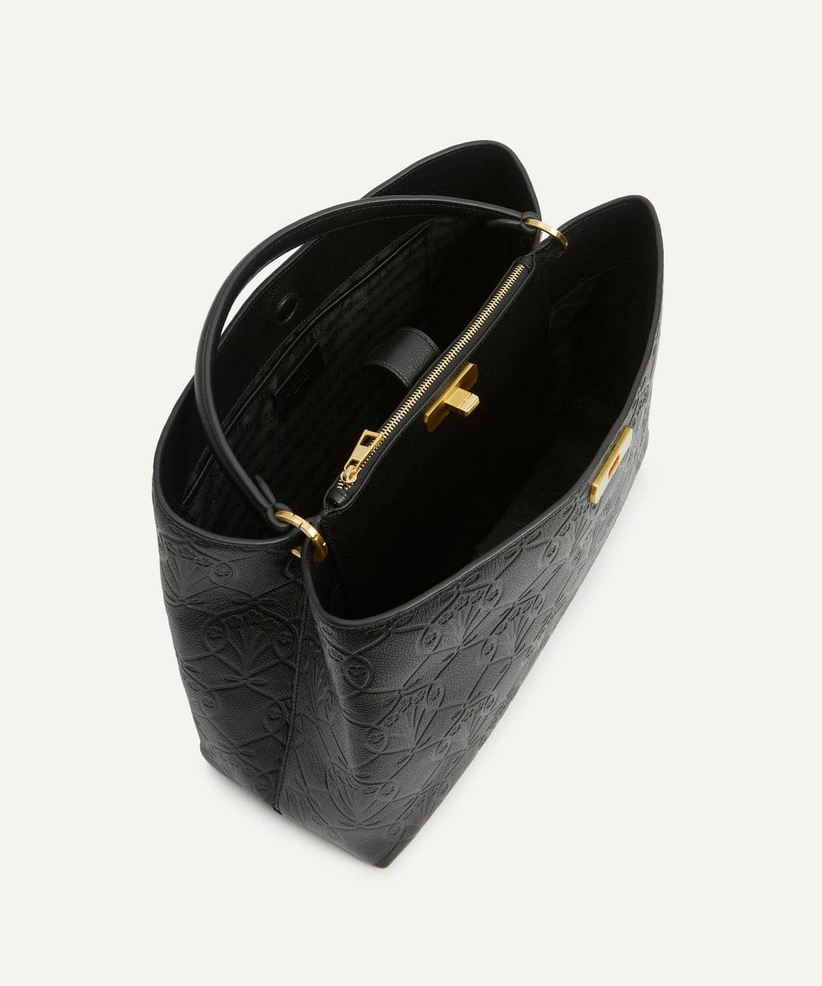 アイフィス エンボスド レザー トップハンドルバッグ