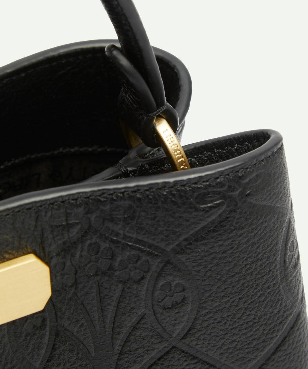 アイフィス エンボスド レザー ミニ トップハンドルバッグ