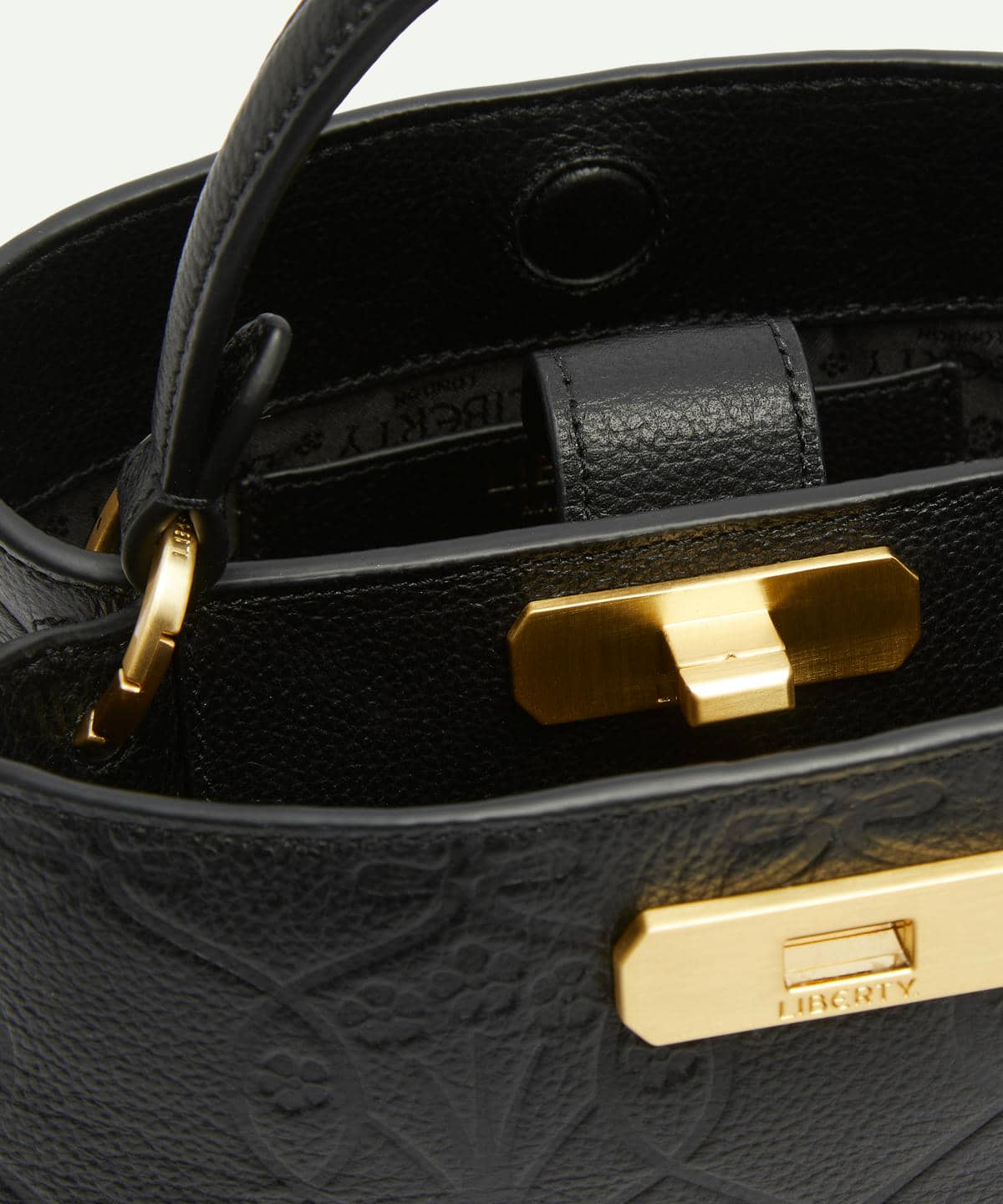 アイフィス エンボスド レザー ミニ トップハンドルバッグ